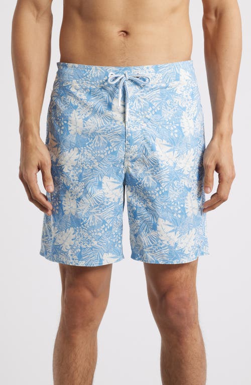 Johnnie-o Salty Dogs Floral Swim Trunks In Maliblu