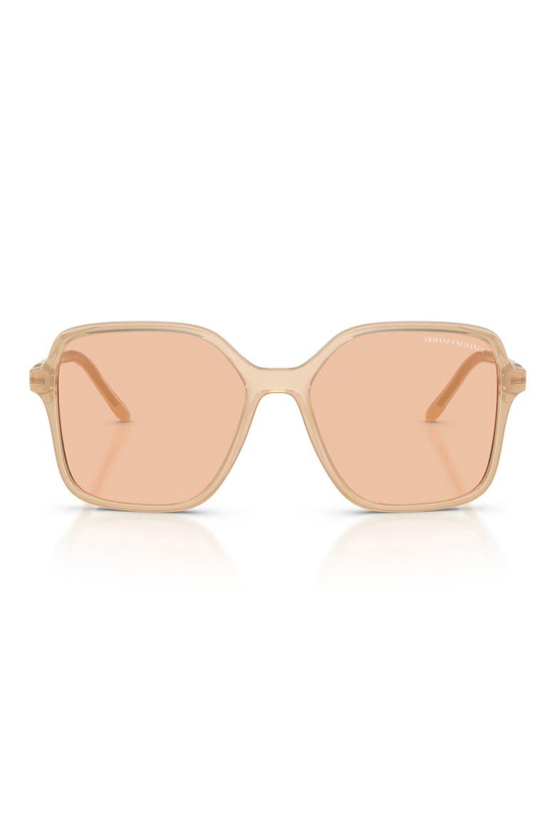 53mm Butterfly Sunglasses, Main, color, SHINY OPAL TUNDRA / BROWN
