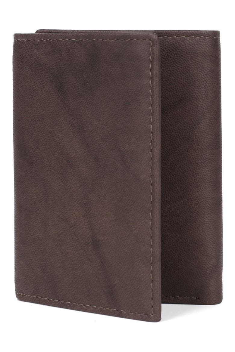 RFID Three-Fold Leather Wallet, Alternate, color, TAN