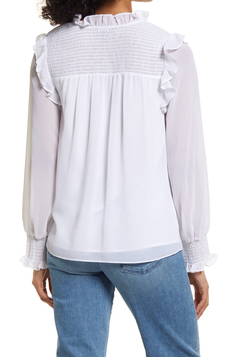Halogen<sup>®</sup> Ruffle Front Long Sleeve Blouse, Alternate, color, 