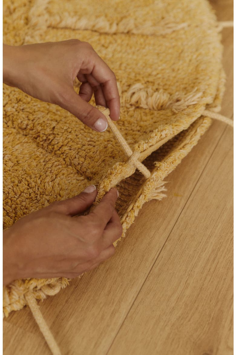 Moon Multishape Washable Cotton Blend Rug, Alternate, color, HONEY