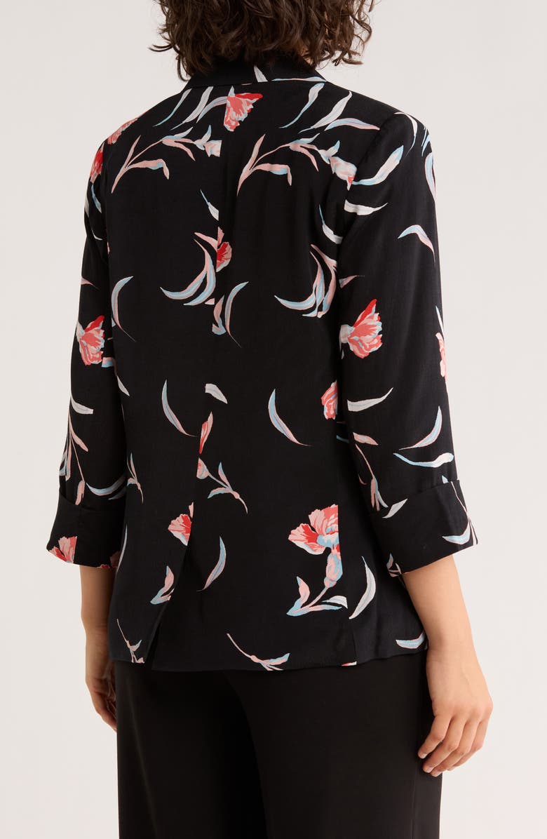 DR2 by Daniel Rainn Print Woven Blazer, Alternate, color, G271 Black