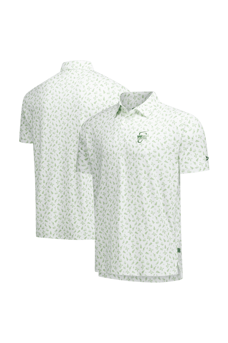 Men's Breezy Golf White WM Phoenix Open Caddy Creatures Polo, Main, color, White