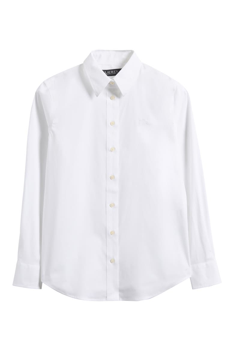 Easy Care Stretch Cotton Shirt, Alternate, color, WHITE