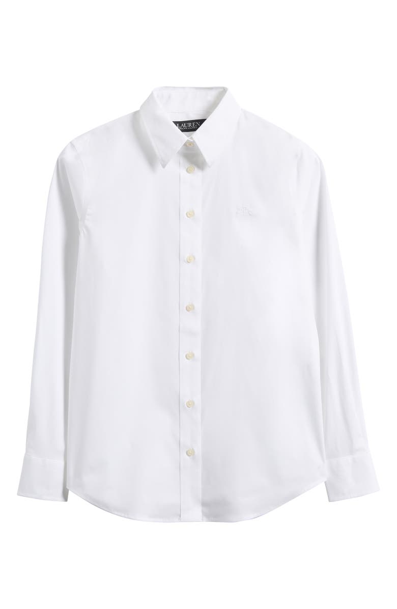 Lauren Ralph Lauren Easy Care Stretch Cotton Shirt, Alternate, color, White