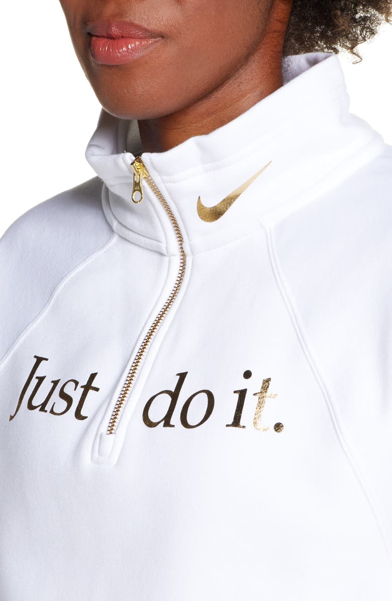 Nike Sportswear Shine Quarter Zip Crop Pullover, Alternate, color,