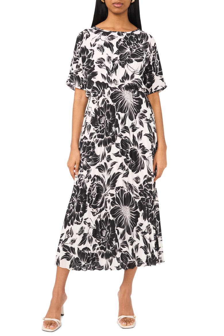 Floral Print Maxi Dress, Main, color, LUCENT WHITE