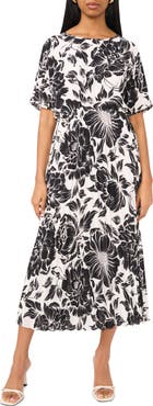 Halogen® Floral Print Maxi Dress