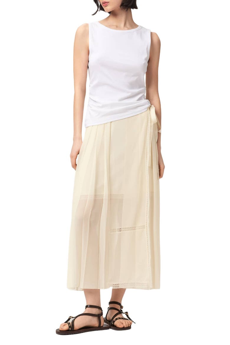 Clover Wrap Skirt, Alternate, color, TOFU WHITE