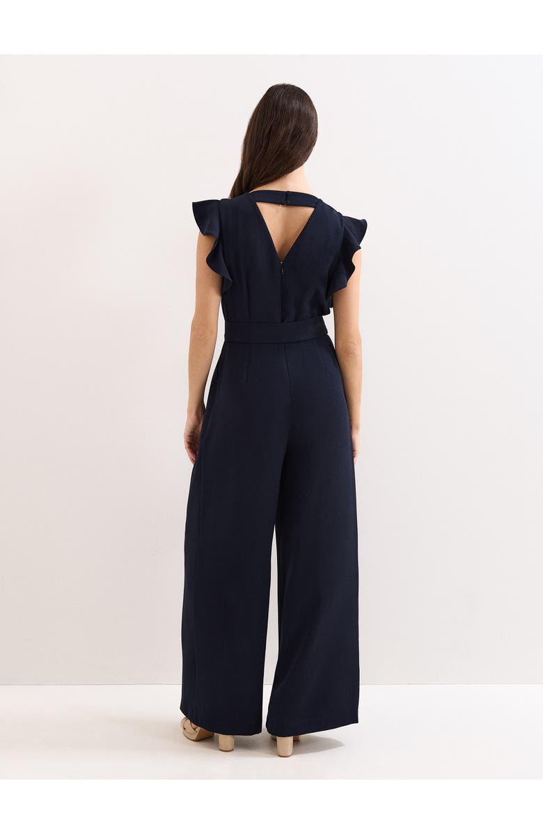 Phase Eight Kallie Frill V-Neck Jumpsuit, Alternate, color, Navy