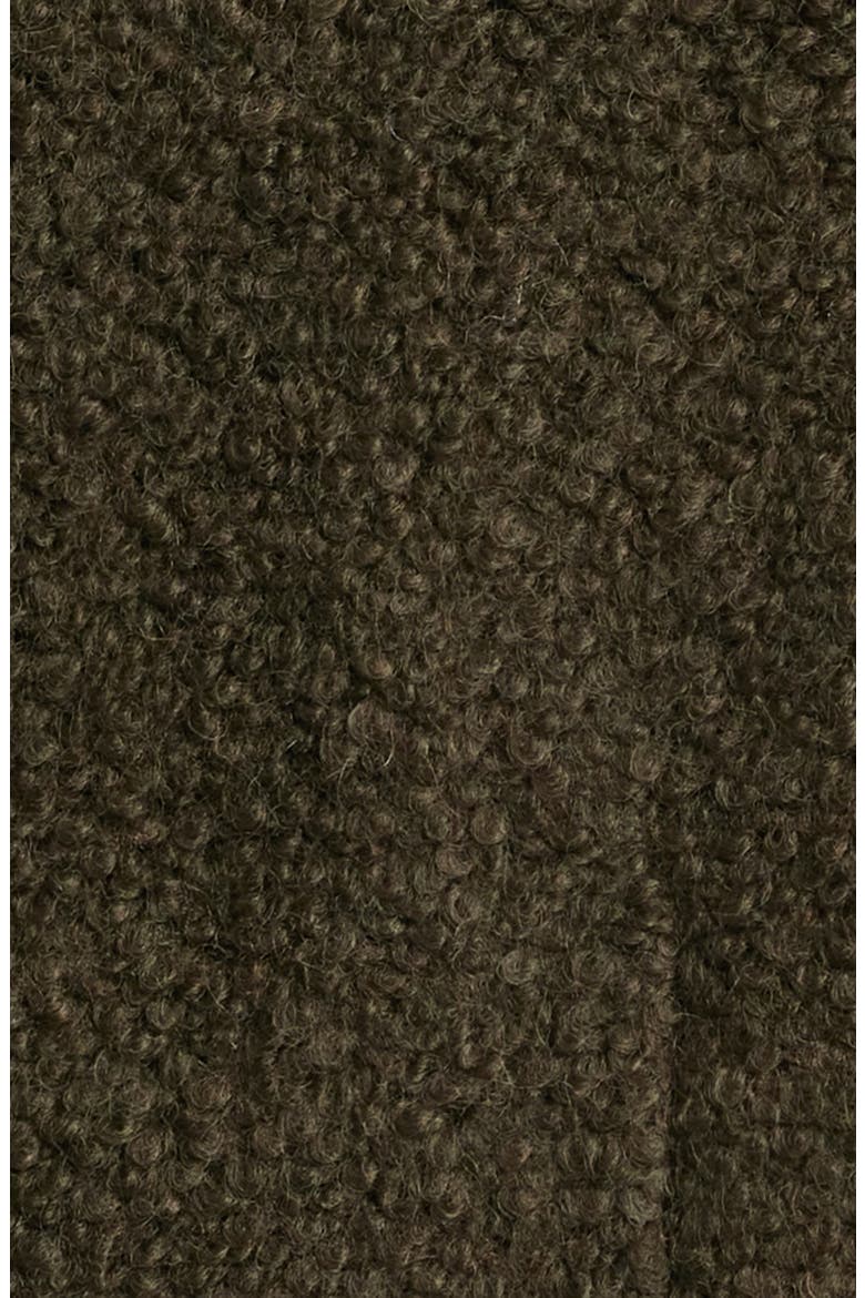 Inset Waist Bouclé Coat, Alternate, color, LODEN