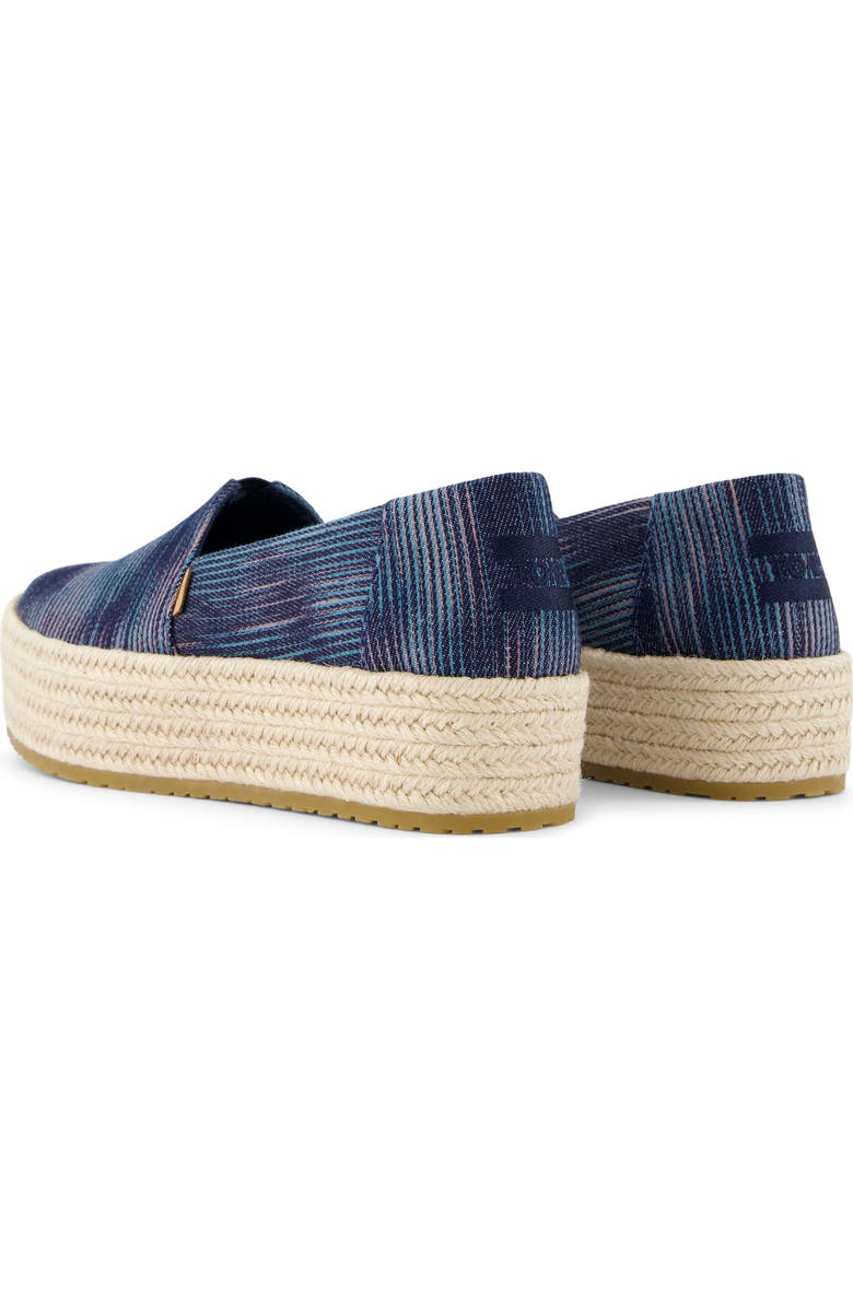 TOMS Valencia Platform Espadrille, Alternate, color, Navy