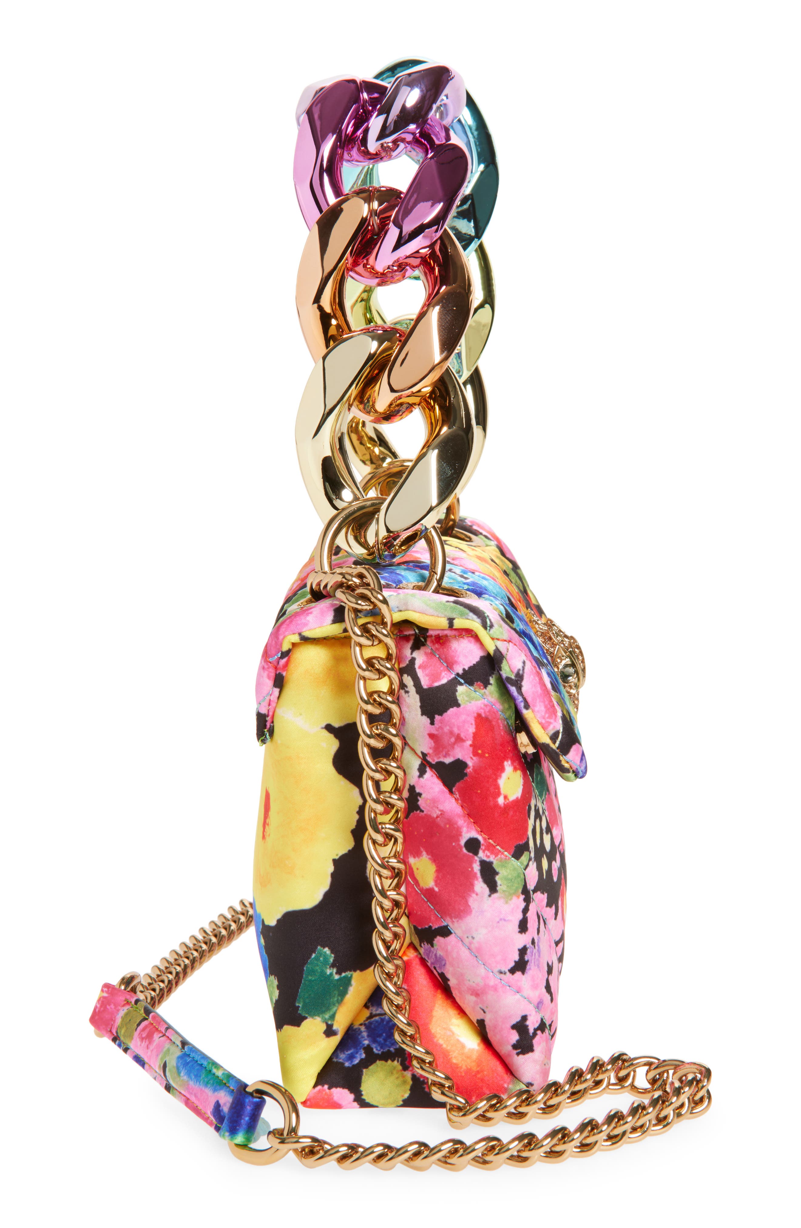 Kurt Geiger London Kensington Floral Quilted Top Carry Handle Bag, Alternate, color, 