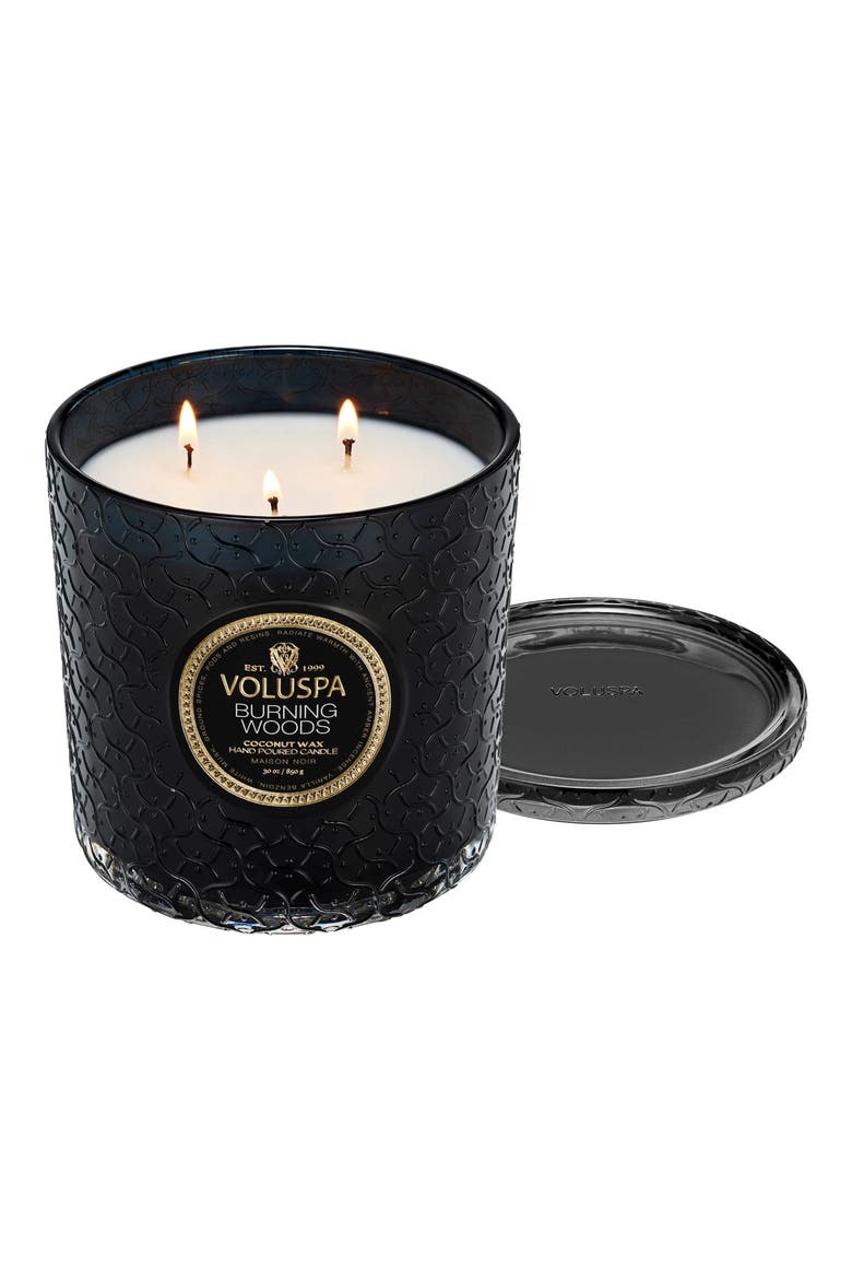 Burning Woods Boxed Luxe Candle, Alternate, color, NO COLOR