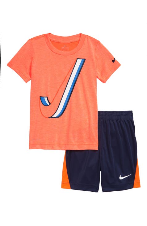 Dri-FIT Dropset Swoosh Graphic Tee & Shorts Set (Toddler)