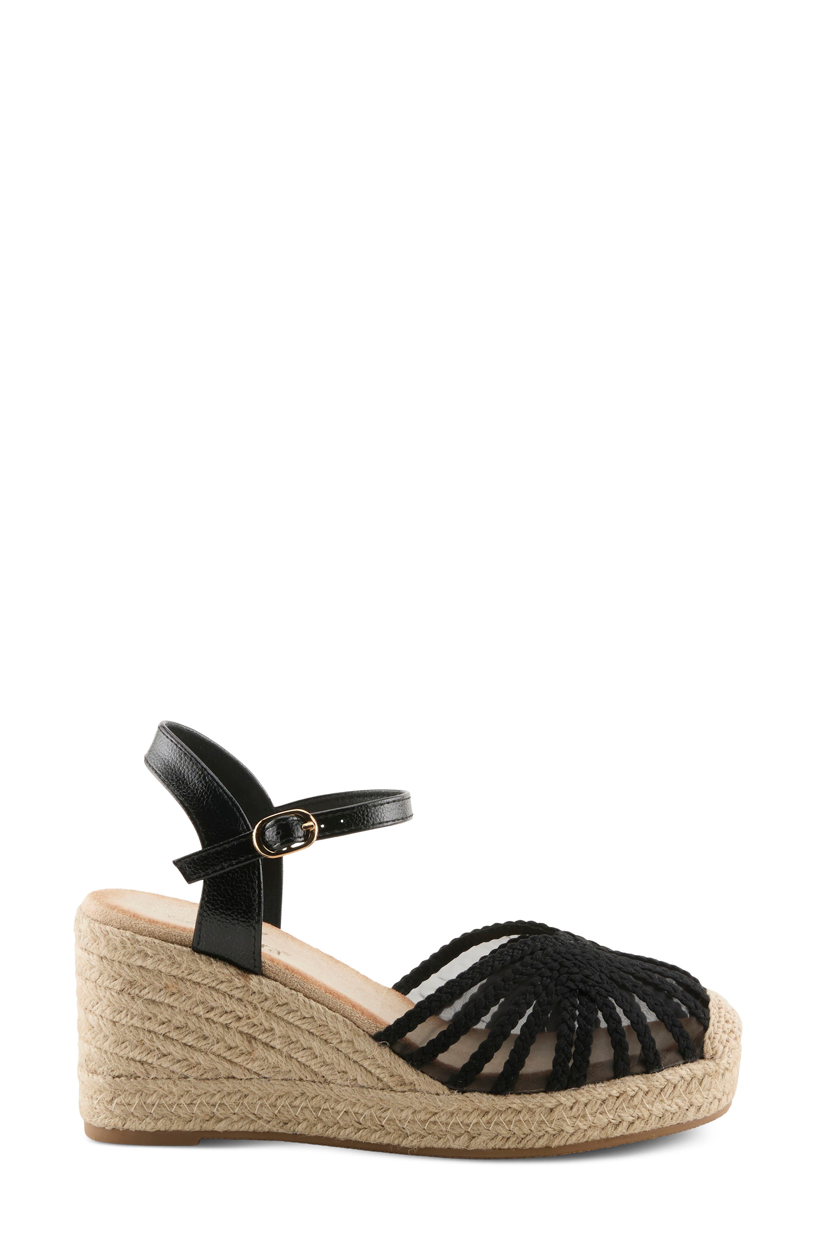 AZURA BY SPRING STEP Espalli Espadrille Wedge, Alternate, color, Black