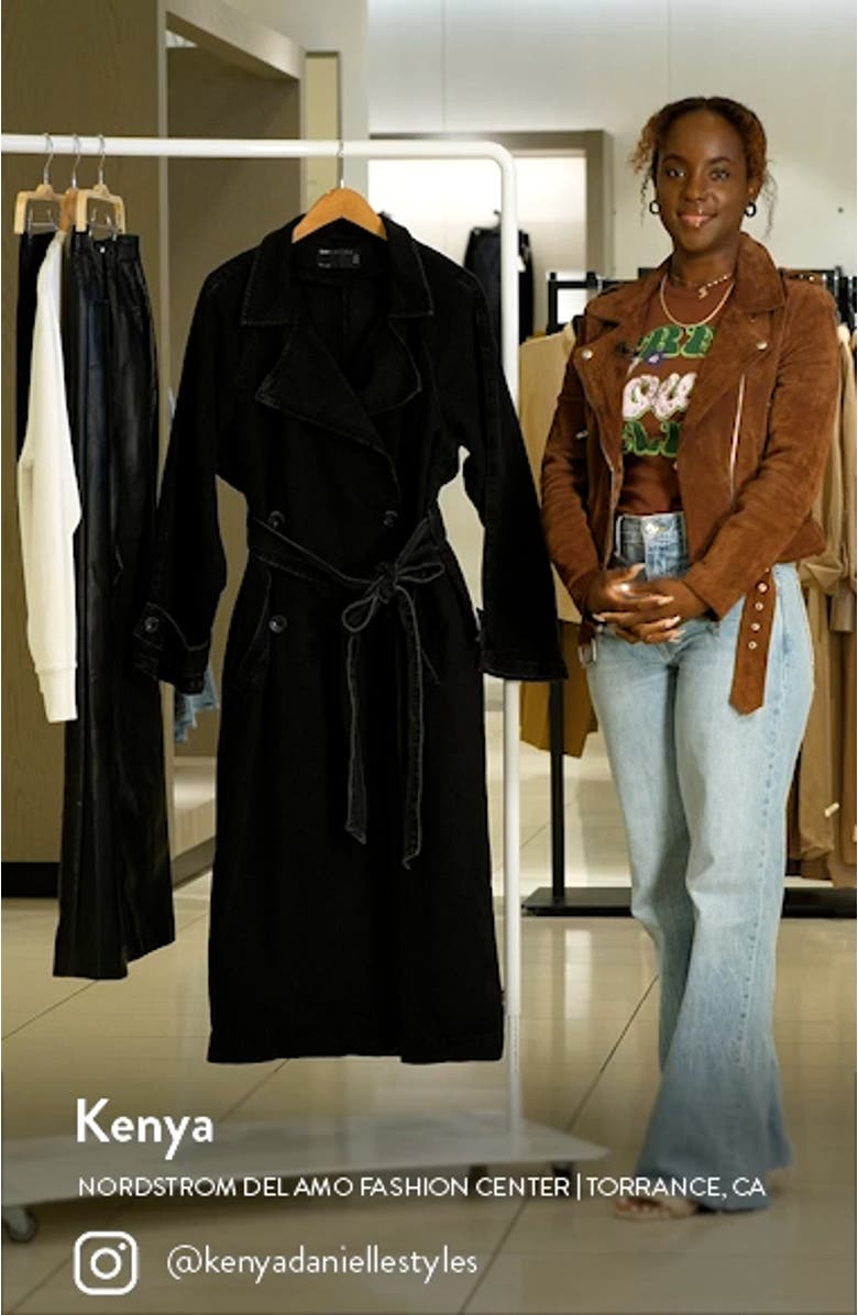 Curve Cotton Denim Trench Coat, sales video thumbnail
