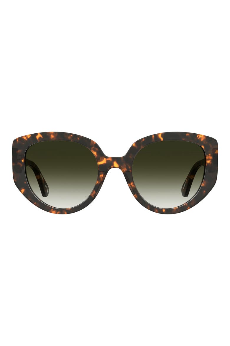 53mm Gradient Cat Eye Sunglasses, Main, color, HAVANA