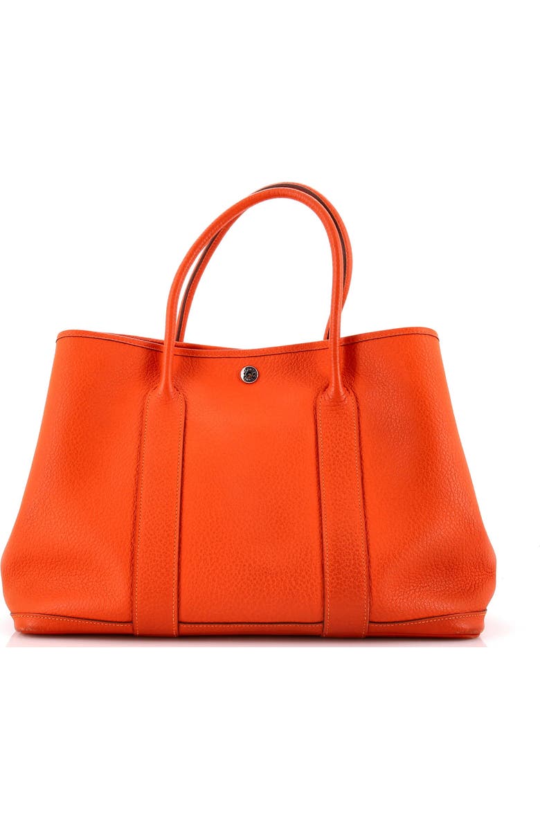 Pre-Owned Hermes Garden Party Tote Leather 36, Main, color, Feu