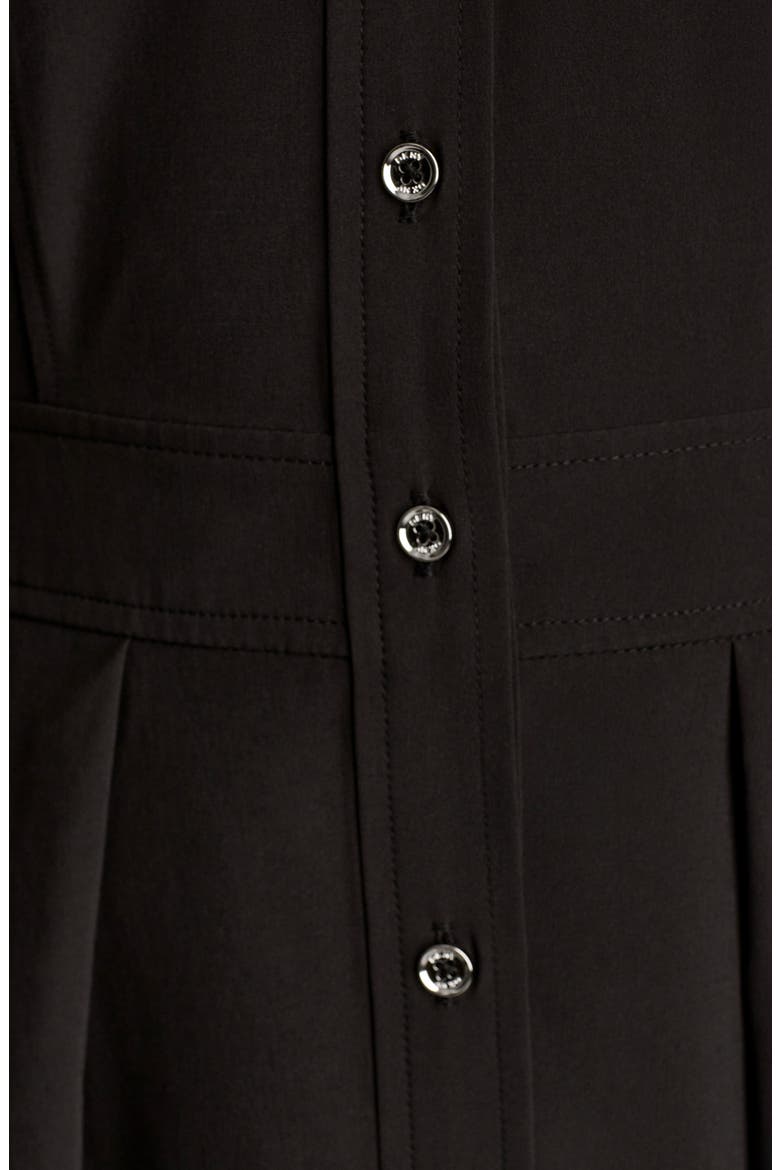 Commuter Short Sleeve Shirtdress, Alternate, color, BLACK