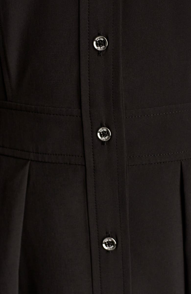 DKNY Commuter Short Sleeve Shirtdress, Alternate, color, Black