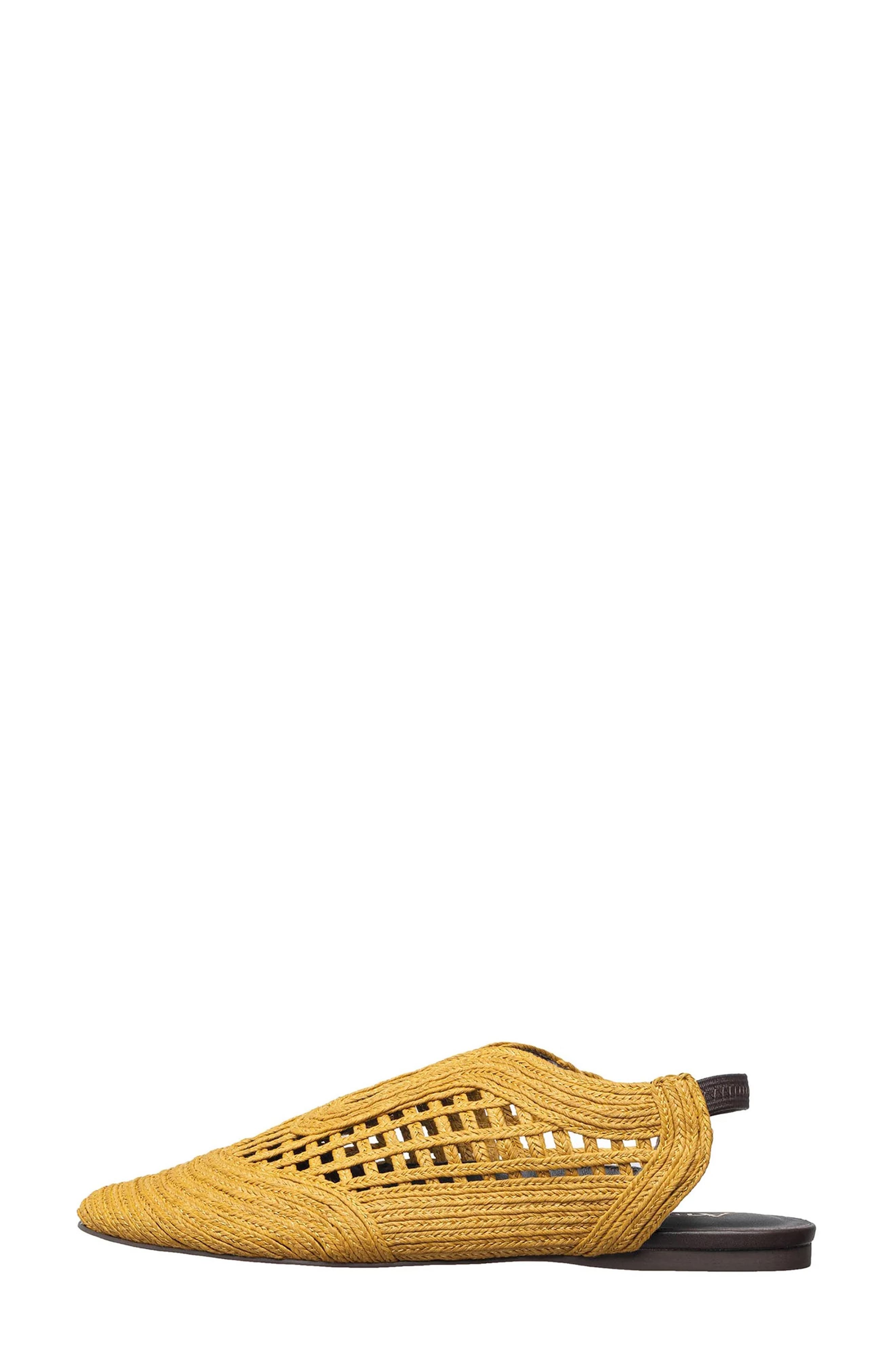 Daisy Slingback Flat, Alternate, color, MUSTARD