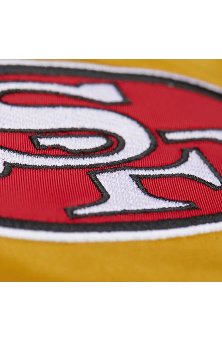 Mitchell & Ness Men's Mitchell & Ness Gold San Francisco 49ers Double Down Satin Full-Snap Jacket, Alternate, color, Gold