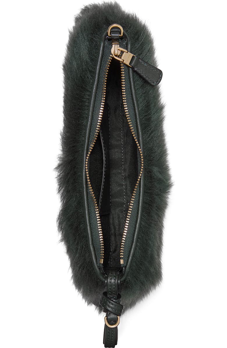 Kate Spade New York loop genuine shearling pochette bag, Alternate, color,