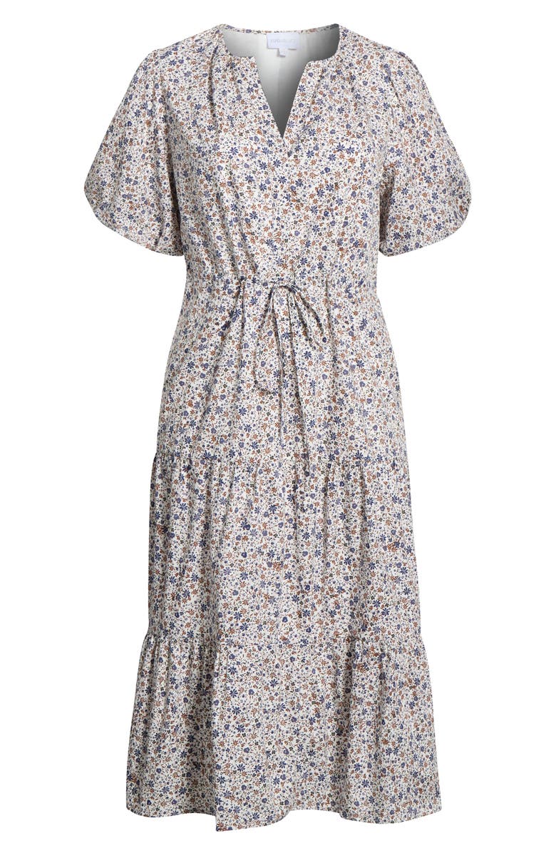 SUGARLIPS Heath Floral Cotton Dress, Alternate, color, Cream-Mul