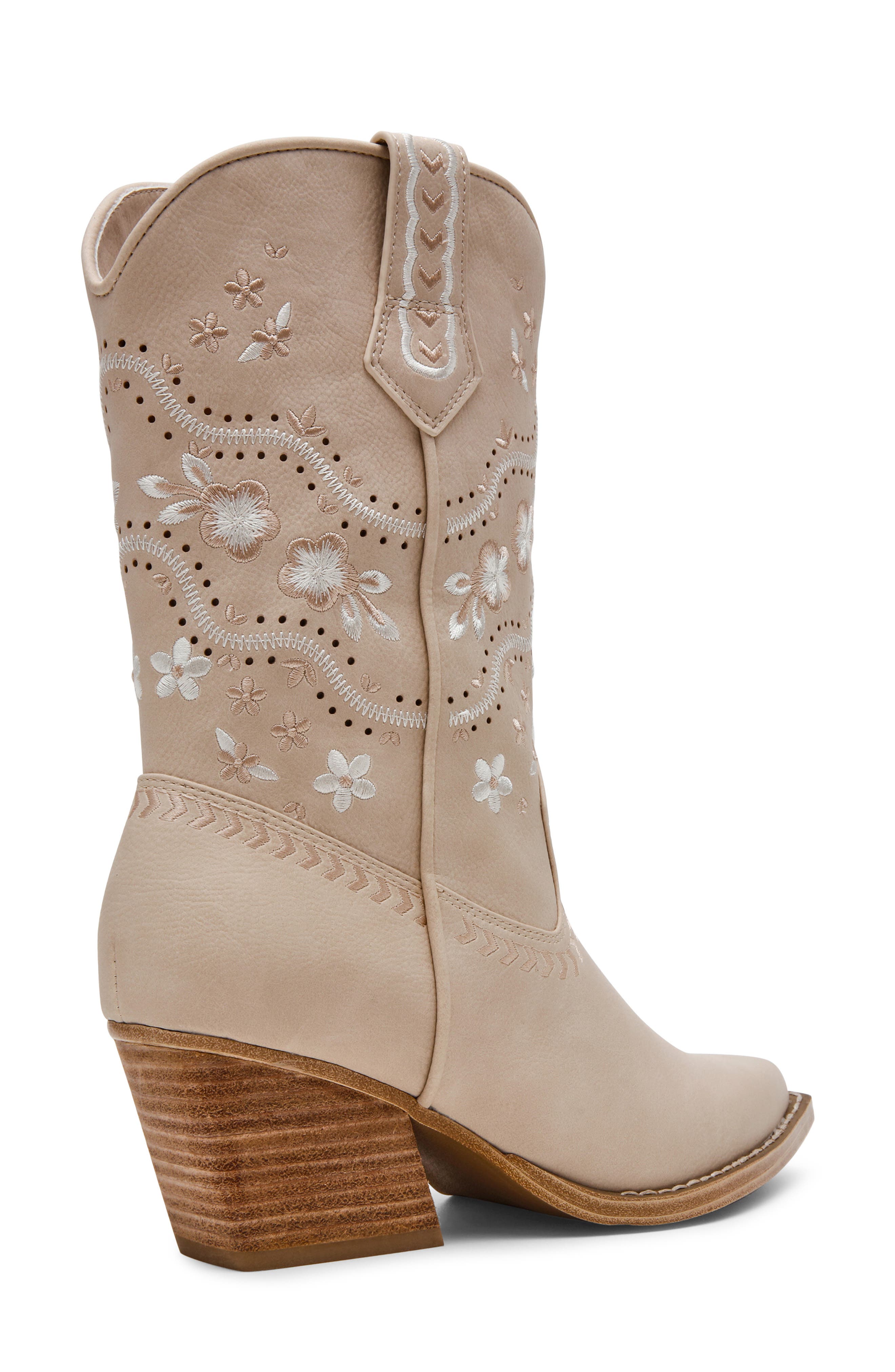 DV by Dolce Vita Avita Cowboy Boot, Alternate, color, Ivory