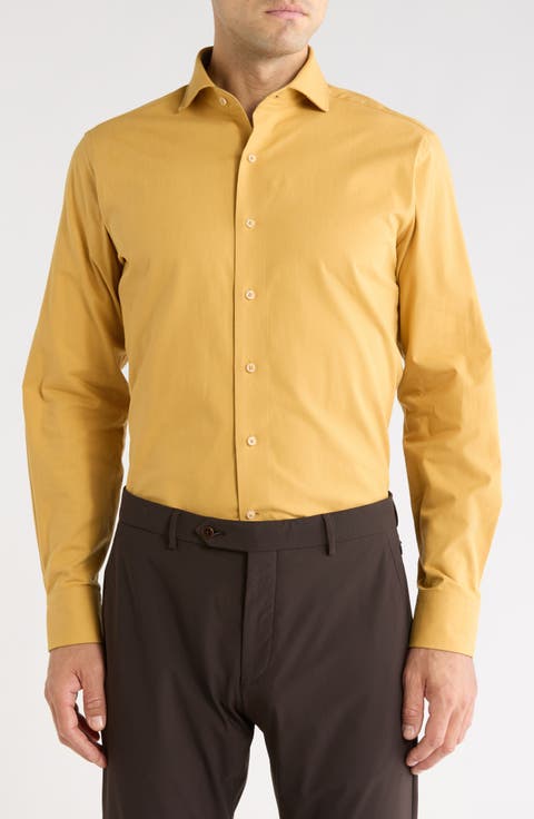Trim Fit Solid Dress Shirt