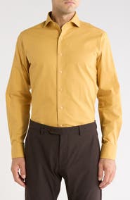 Lorenzo Uomo Trim Fit Solid Dress Shirt