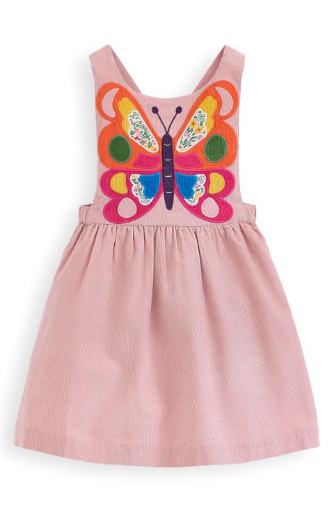 Kids' Butterfly Appliqué Corduroy Pinafore Dress (Toddler, Little Kid & Big Kid)