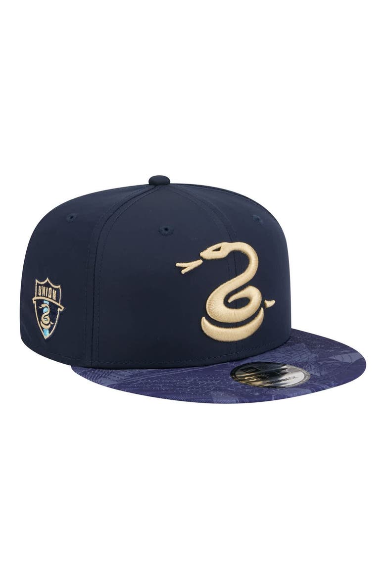 Men's New Era Navy Philadelphia Union 2026 Jersey Hook 9FIFTY Snapback Hat, Main, color, Navy