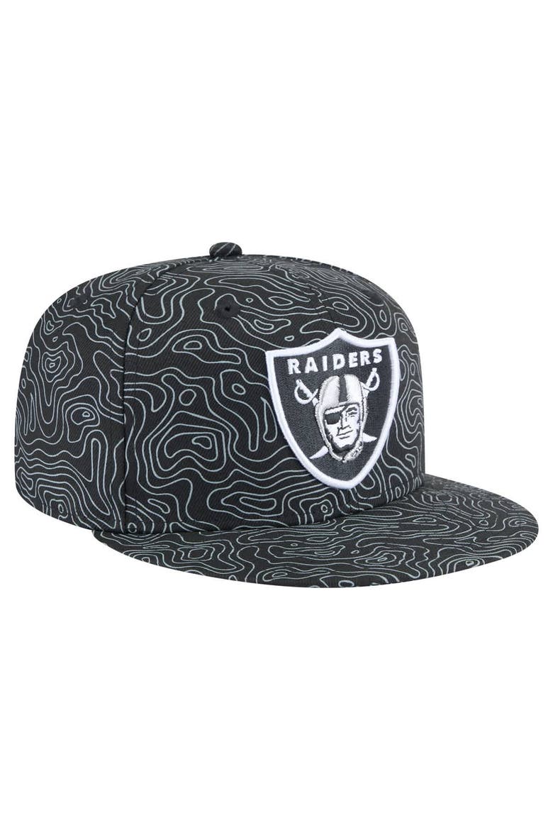 Men's New Era Black Las Vegas Raiders Geo 59FIFTY Fitted Hat, Alternate, color, Black