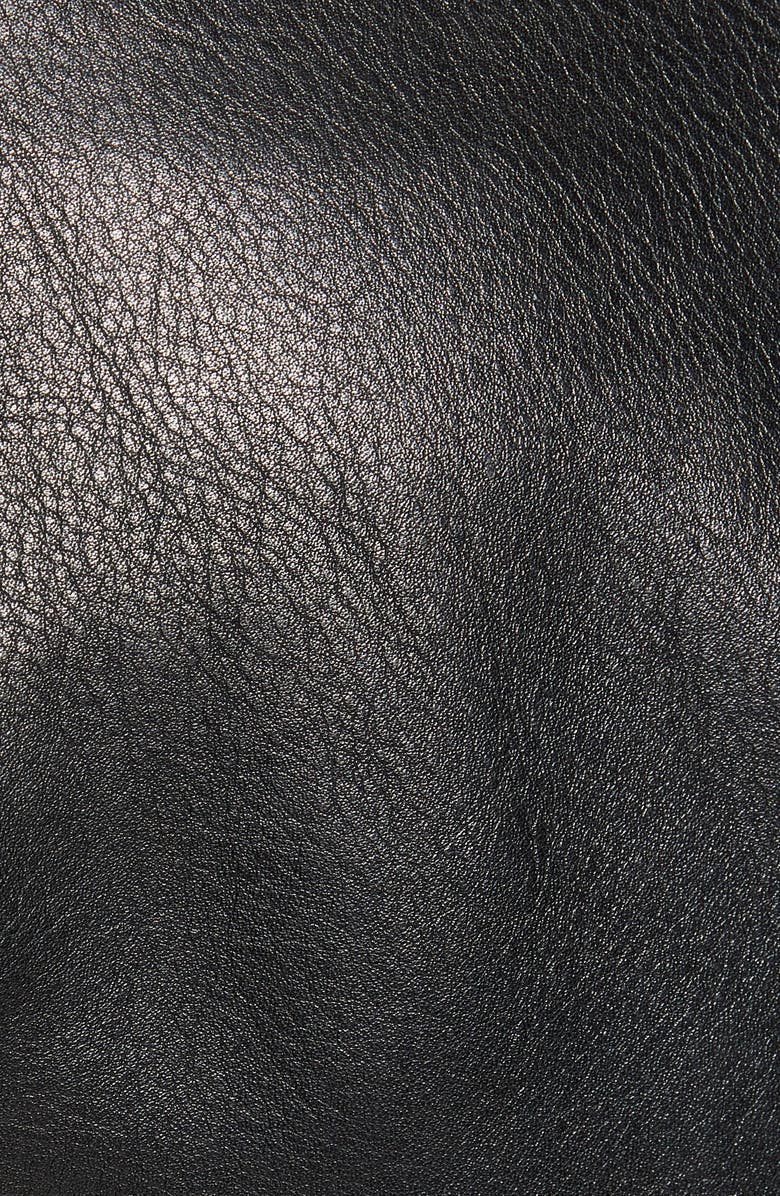 Schott NYC Waxy Cowhide Leather Moto Jacket, Alternate, color, Black