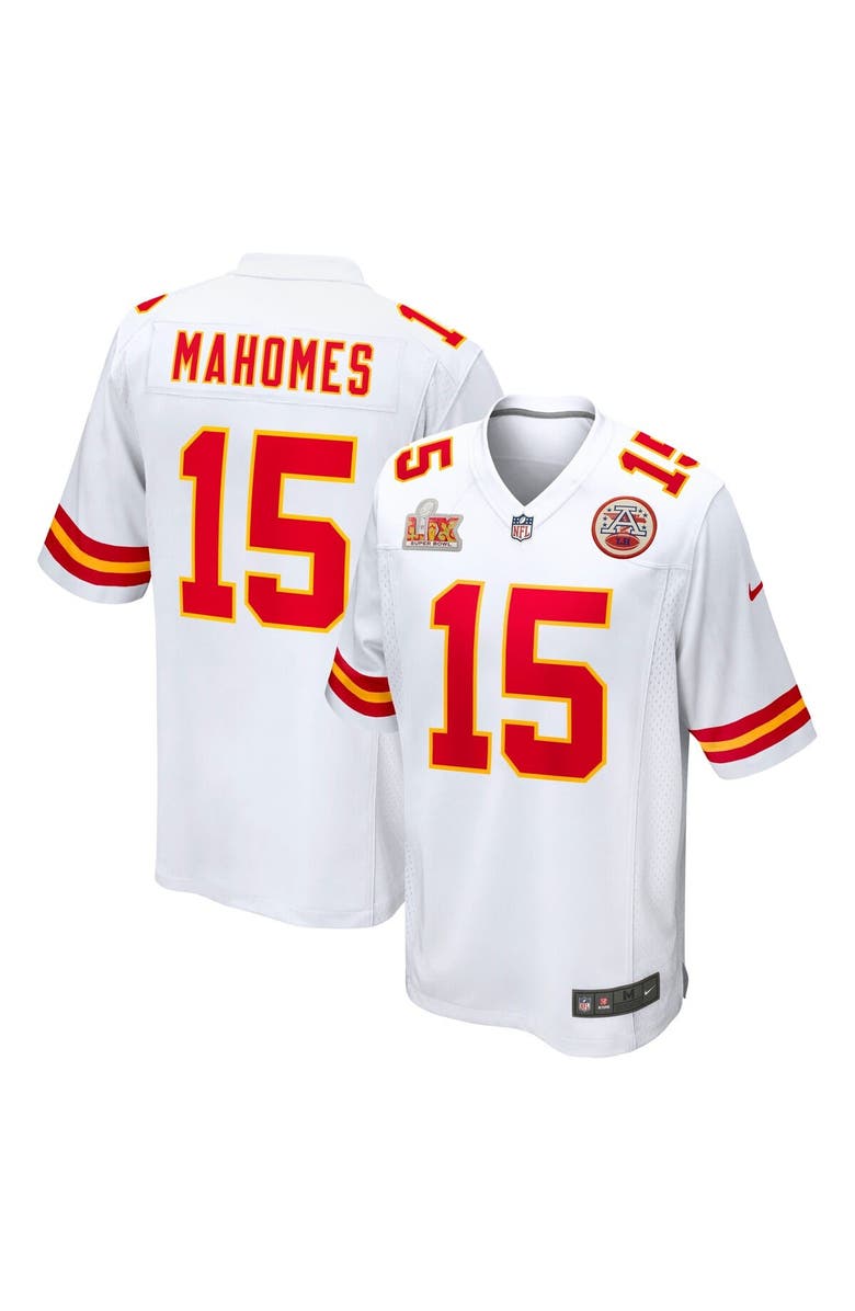 Nike Men's Nike Patrick Mahomes White Kansas City Chiefs Super Bowl LIX Game Jersey, Alternate, color,