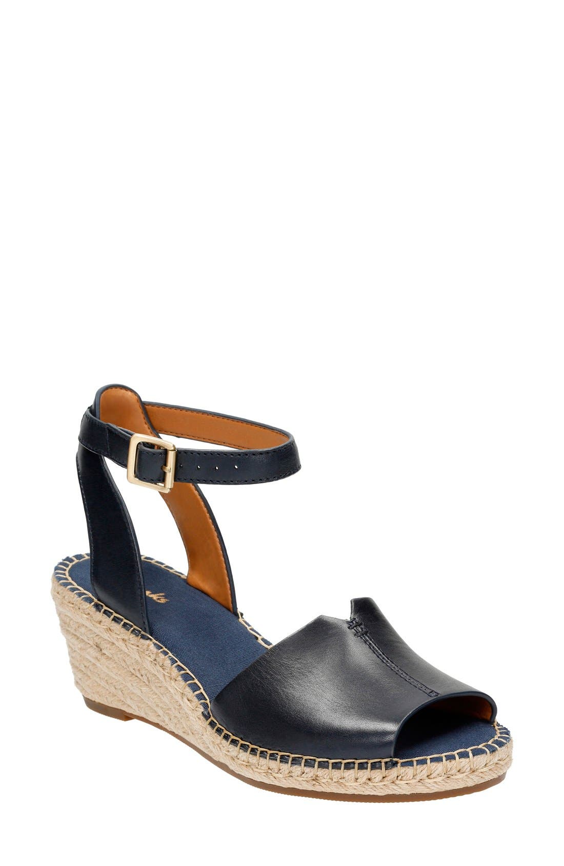 'Petrina Selma' Sandal, Main, color, NAVY LEATHER