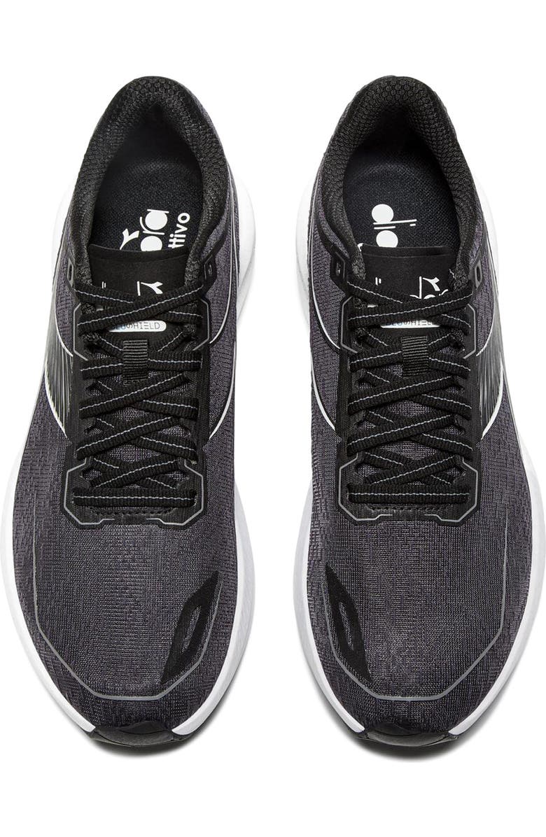 Diadora Mythos Blushield Volo 5 Sneaker, Alternate, color, Black/White