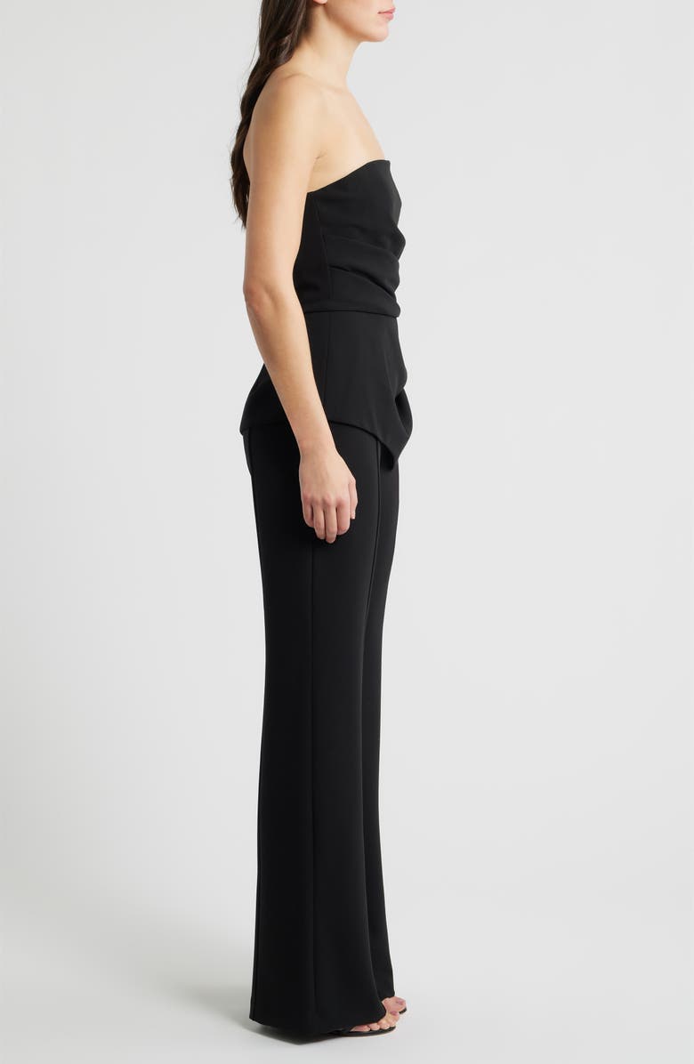 Black Halo Rockie Strapless Jumpsuit, Alternate, color, Black