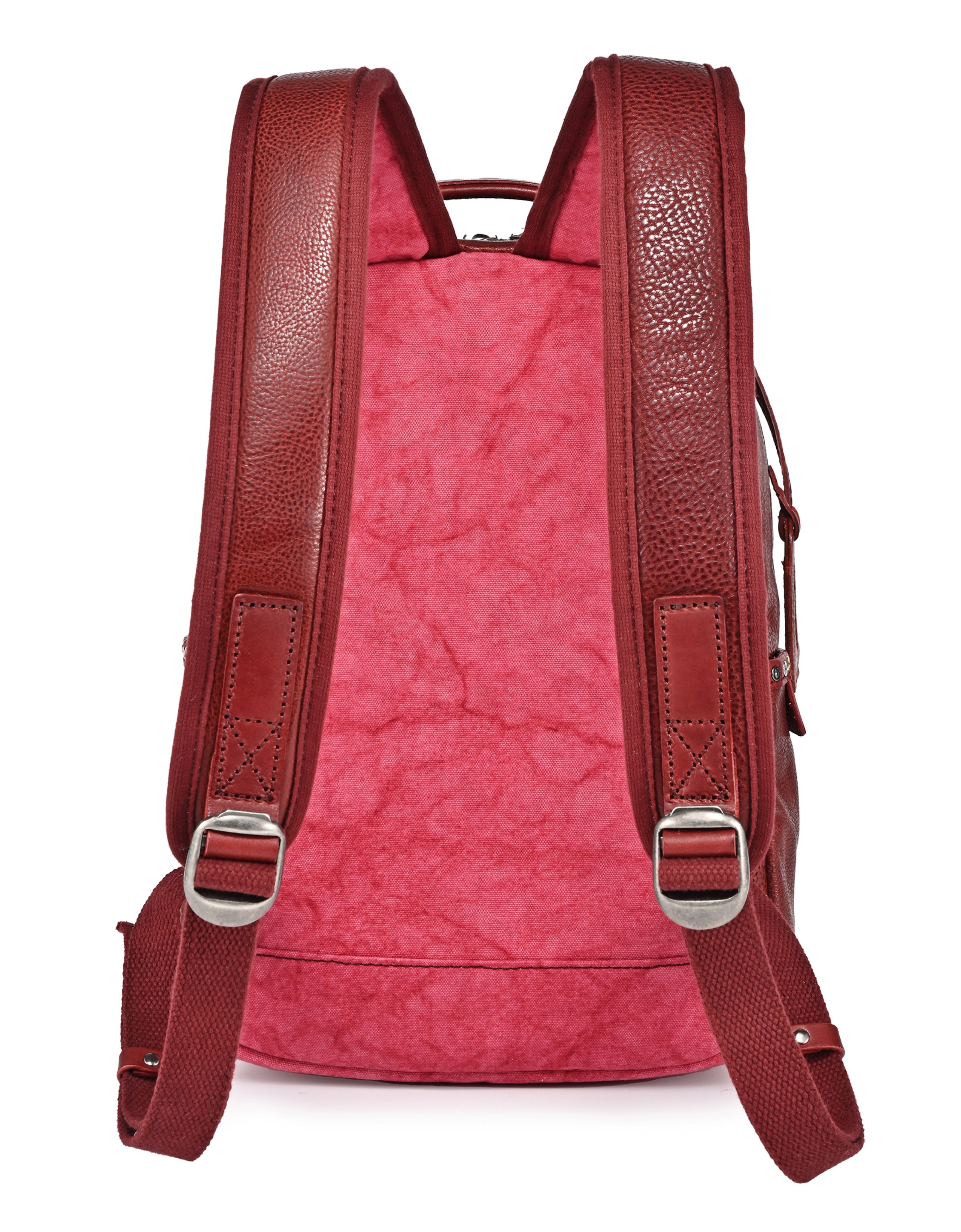 Westland Genuine Leather Compact Heritage Backpack, Alternate, color, Burgundy