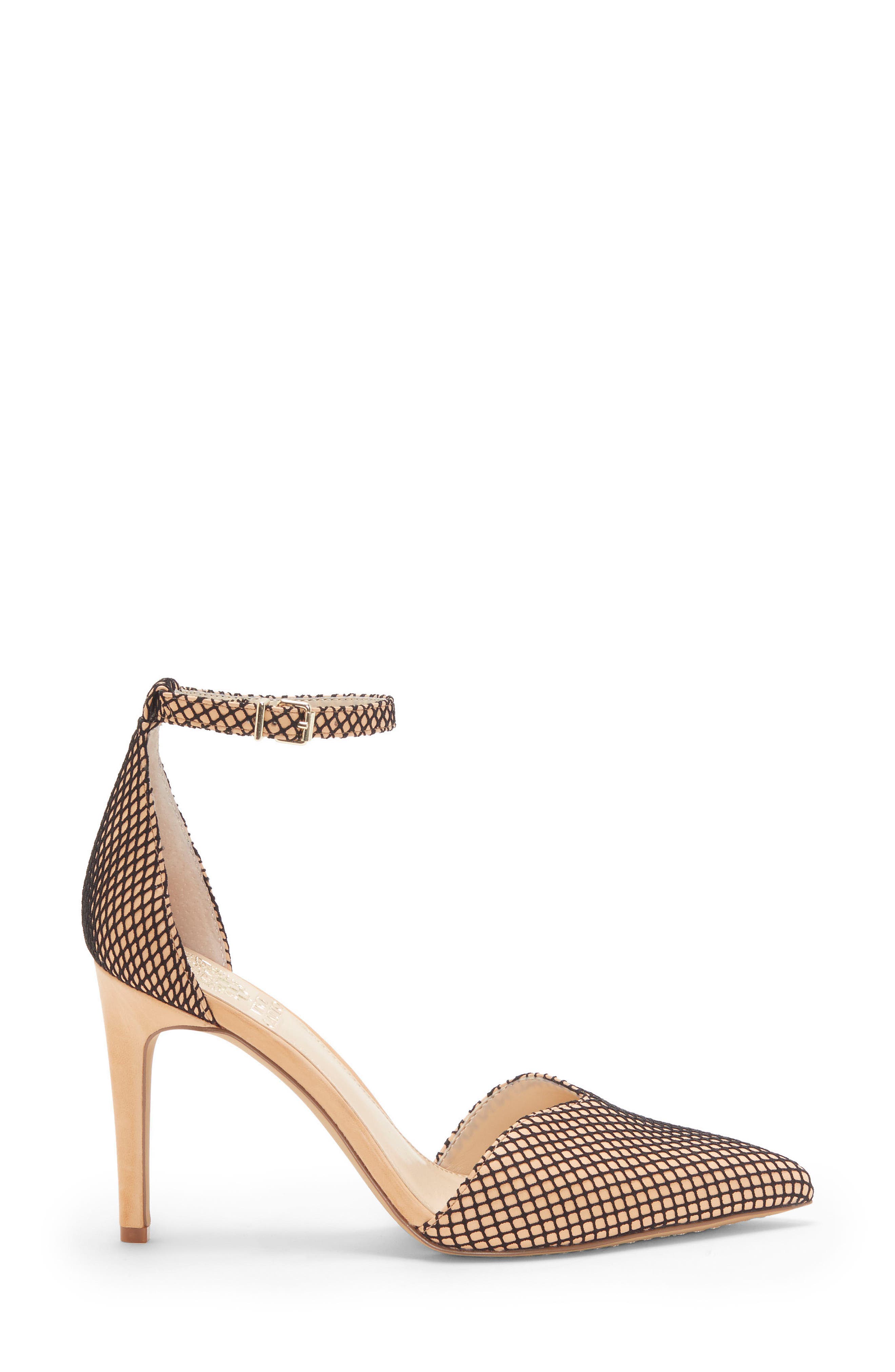Maveena Ankle Strap Pump, Alternate, color, BLACK/ PRIVACY FABRIC