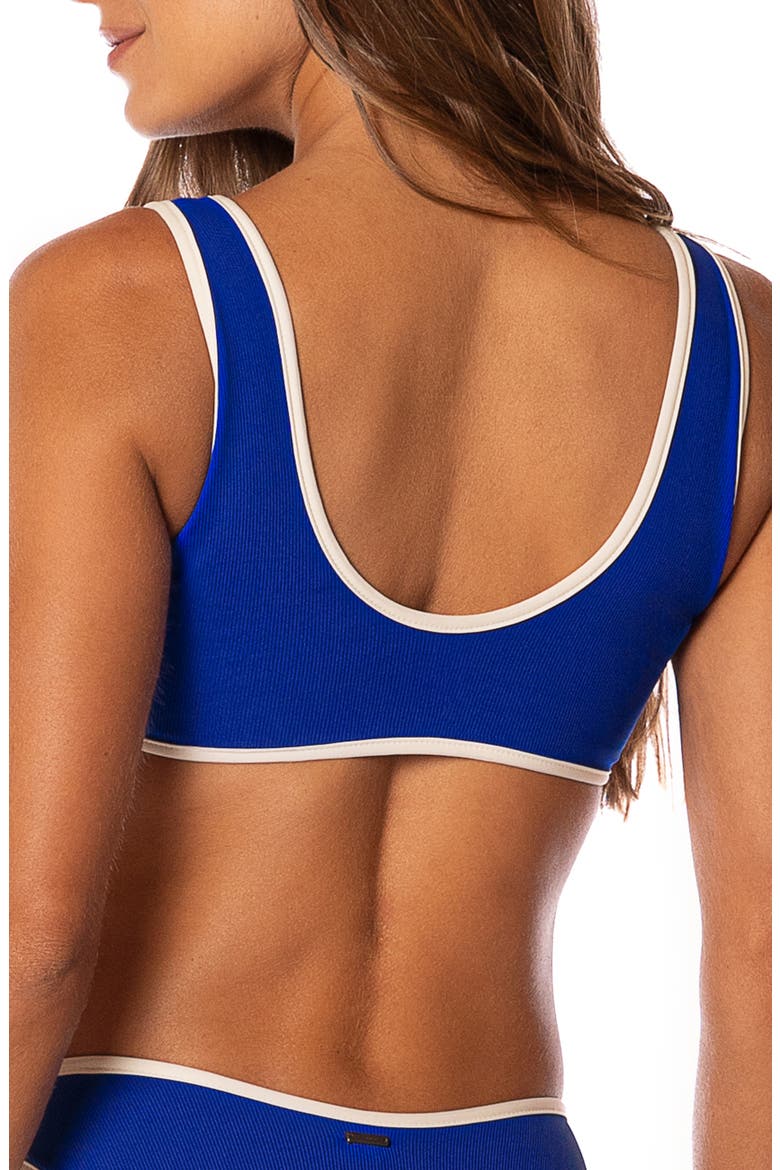 Cobalt Blue Jilly Reversible Bikini Top, Alternate, color, BLUE