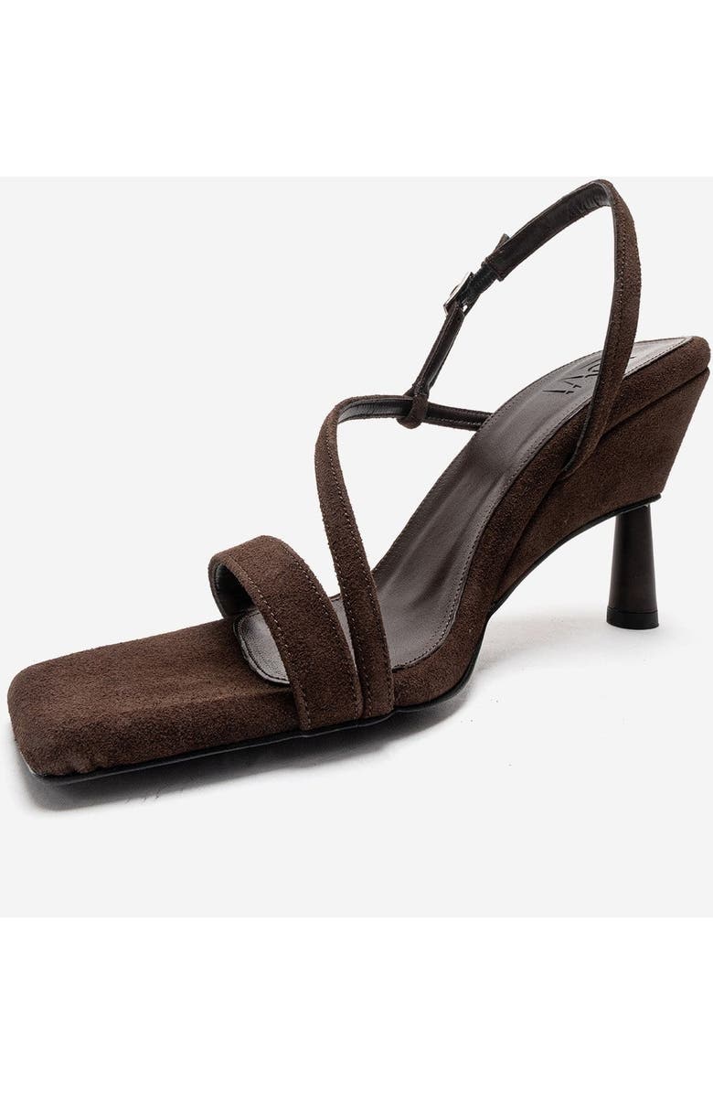 Prologue Shoes Jolene Stiletto Sandal, Alternate, color, Brown Suede