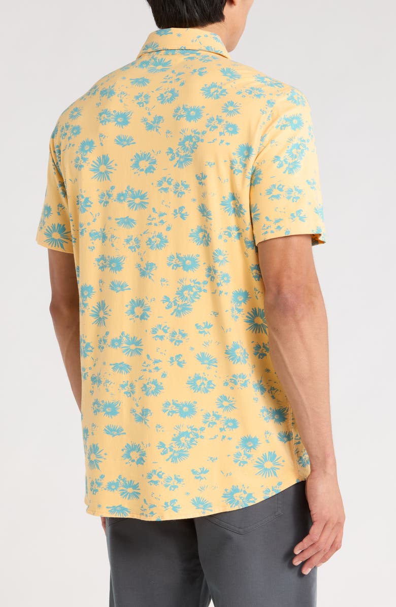 TravisMathew Coconut Shrimp Woven Short Sleeve Shirt, Alternate, color, Apricot