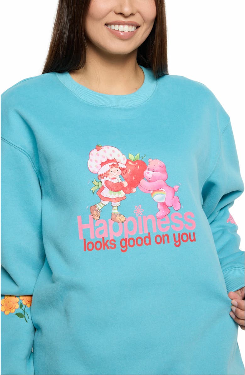 Samii Ryan HAPPINESS LOOKS GOOD CREWNECK, Alternate, color, Blue