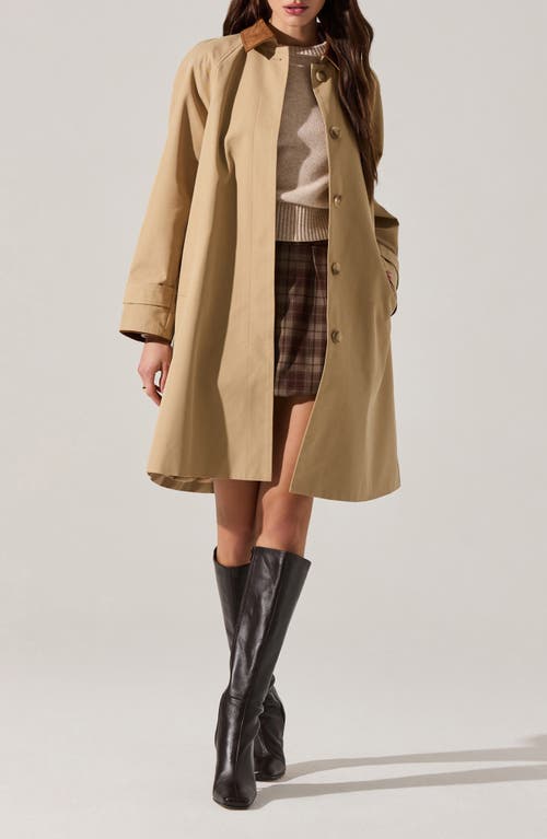 Astr The Label Raiden Swing Coat In Brown