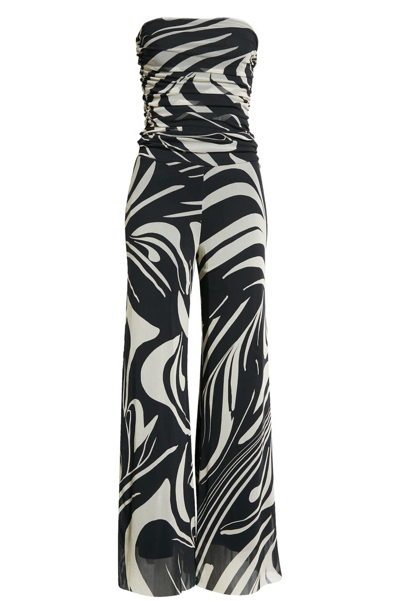 Fuzzi Swirl Print Strapless Jumpsuit, Alternate, color,