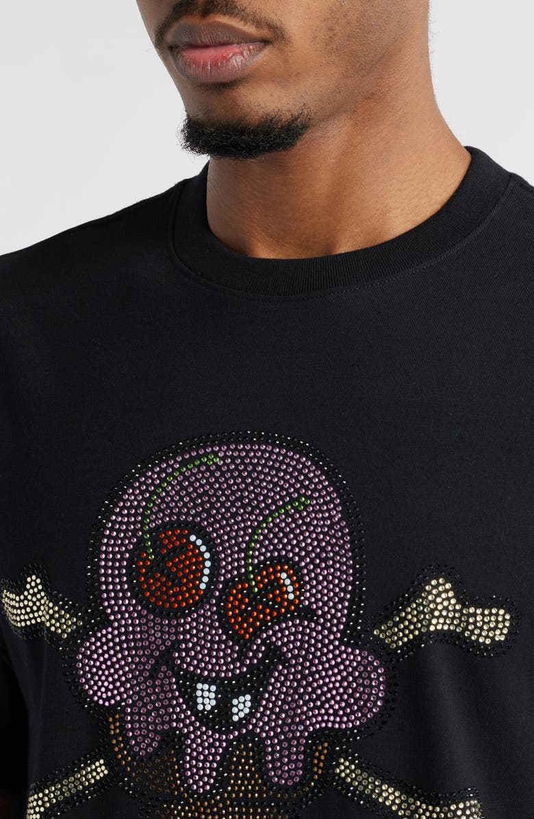 ICECREAM Stones Rhinestone Cotton Graphic T-Shirt, Alternate, color, Black