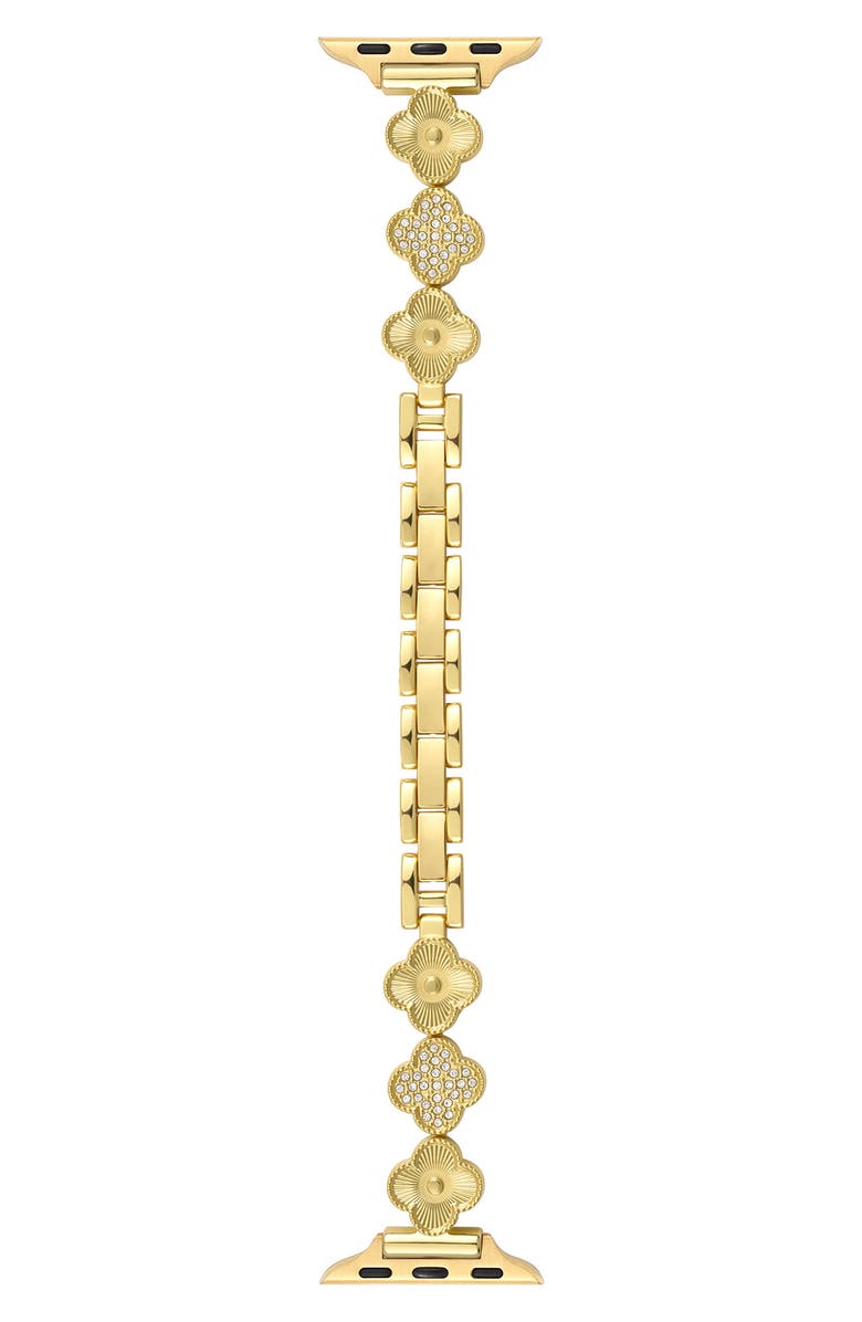 BCBG Tri Clover Link Bracelet Apple Watch<sup>®</sup> Watchband, Main, color, Gold